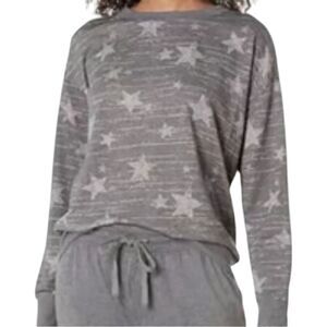 Splendid Pajama Lounge Set Grey with Grey Stars Women's Size M